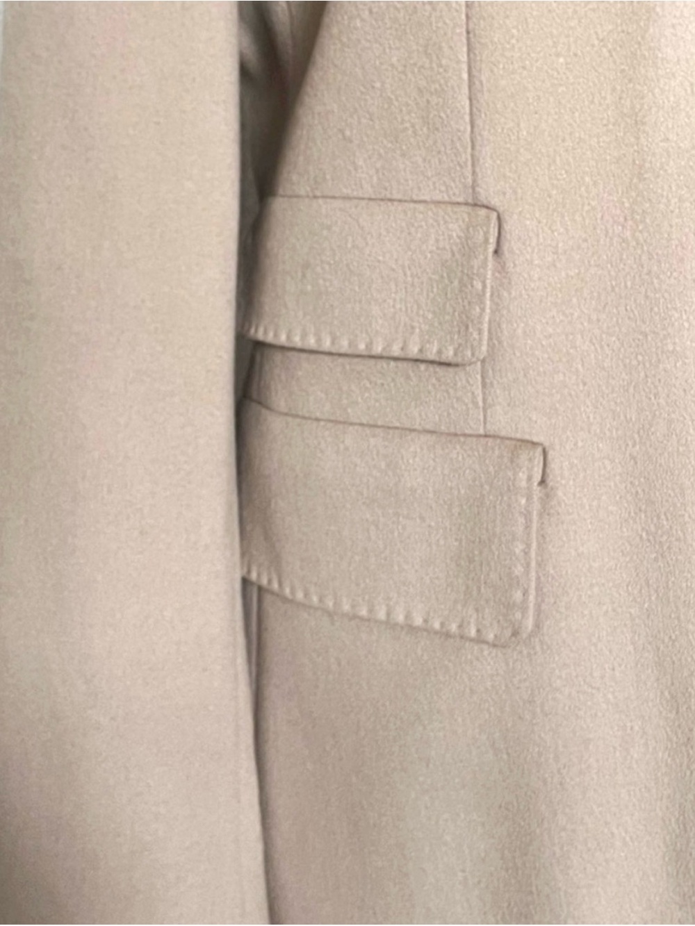 Max Mara Beige Unno Virgin Wool Single Breasted Blazer Jacket 10 Luxury - Picture 5 of 9